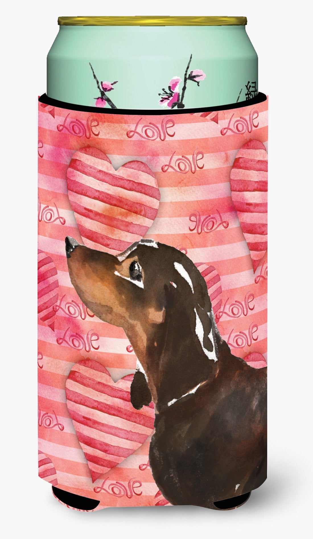 Black and Tan Dachshund Love Tall Boy Beverage Insulator Hugger BB9475TBC by Caroline's Treasures