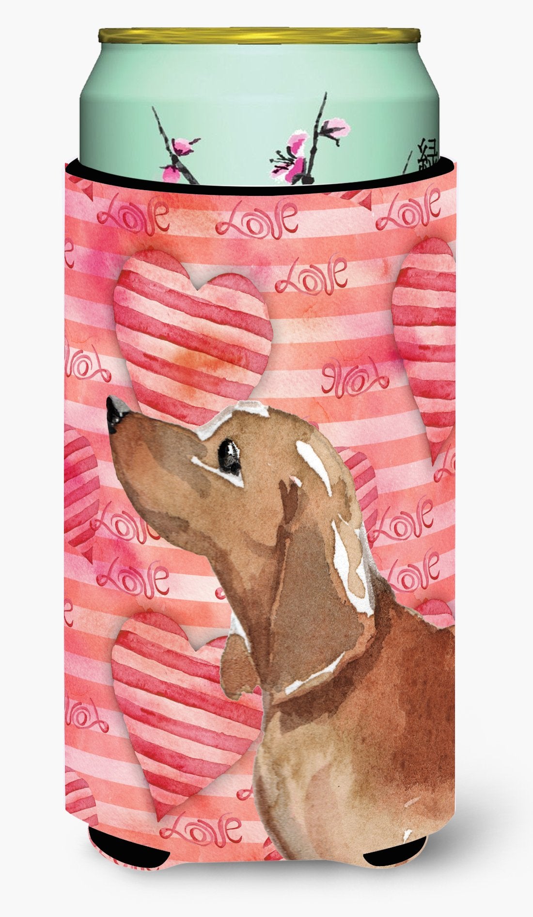 Red Tan Dachshund Love Tall Boy Beverage Insulator Hugger BB9476TBC by Caroline's Treasures