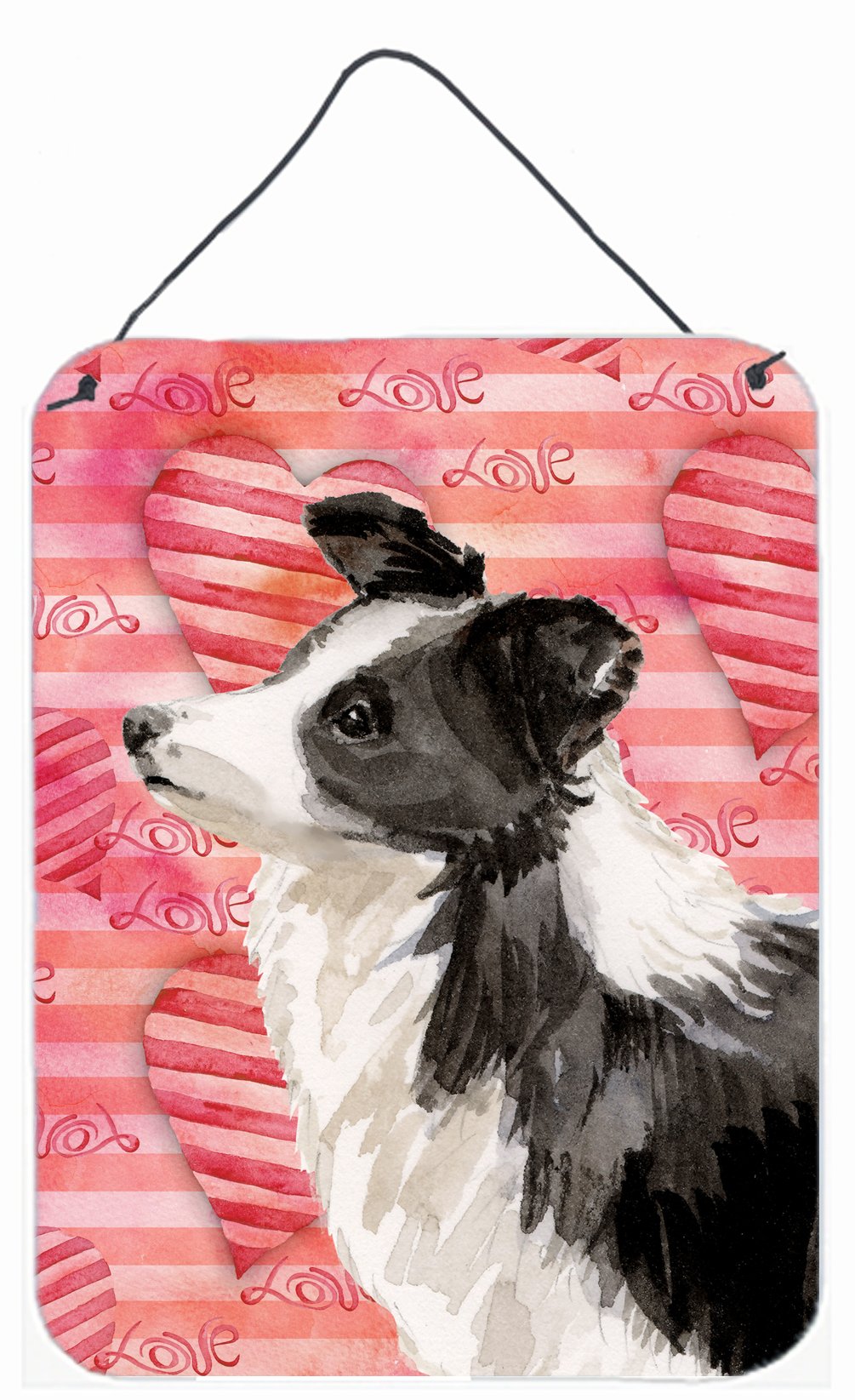 Border Collie Love Wall or Door Hanging Prints BB9478DS1216 by Caroline's Treasures