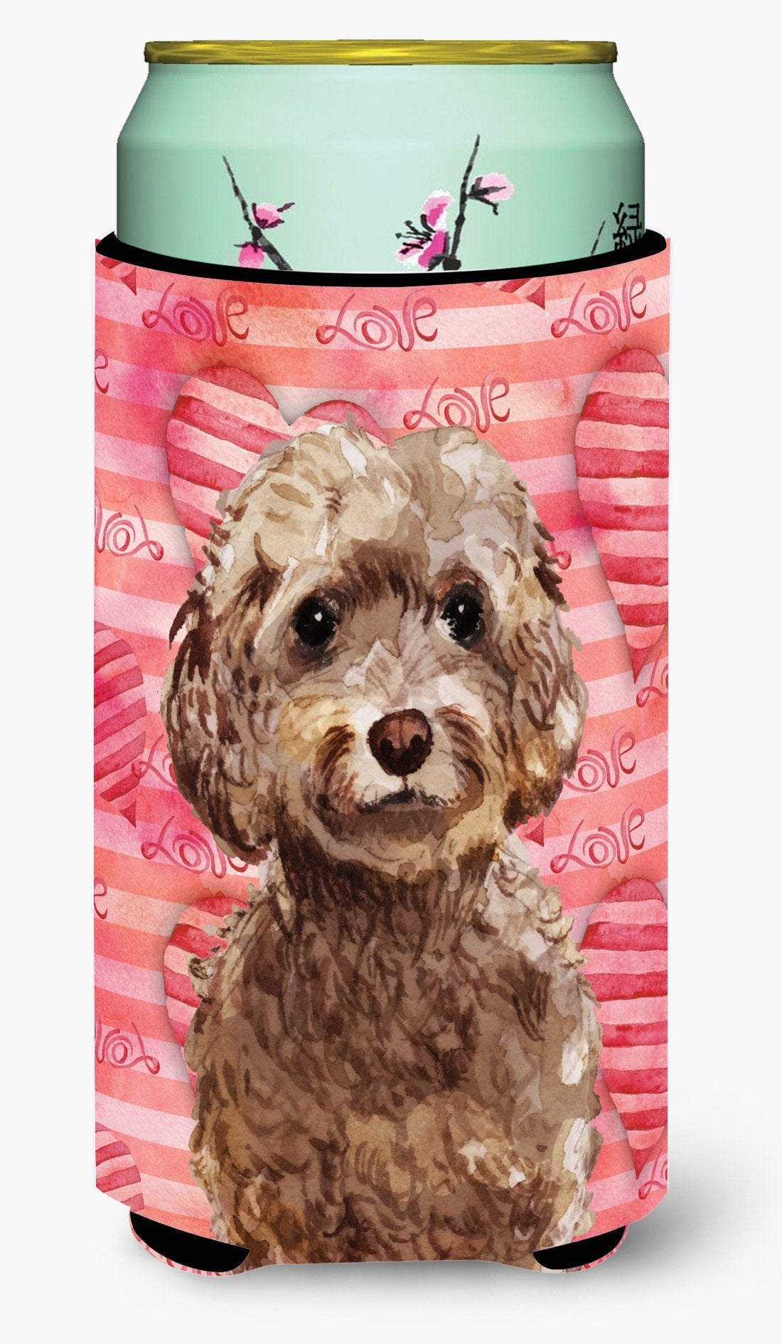 Brown Cockapoo Love Tall Boy Beverage Insulator Hugger BB9479TBC by Caroline's Treasures