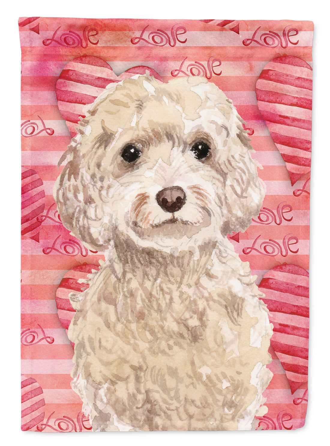 Champagne Cockapoo Love Flag Garden Size BB9480GF  the-store.com.