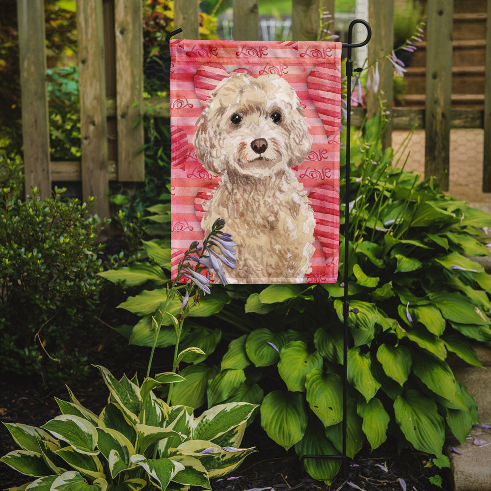 Champagne Cockapoo Love Flag Garden Size BB9480GF  the-store.com.