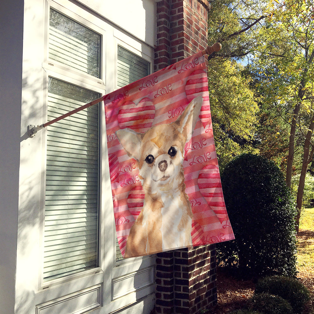 Chihuahua Love Flag Canvas House Size BB9481CHF  the-store.com.