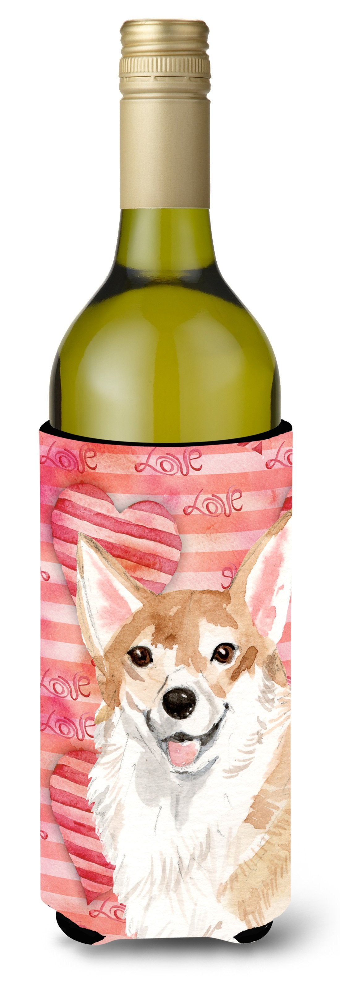 Corgi Love Wine Bottle Beverge Insulator Hugger BB9484LITERK by Caroline's Treasures