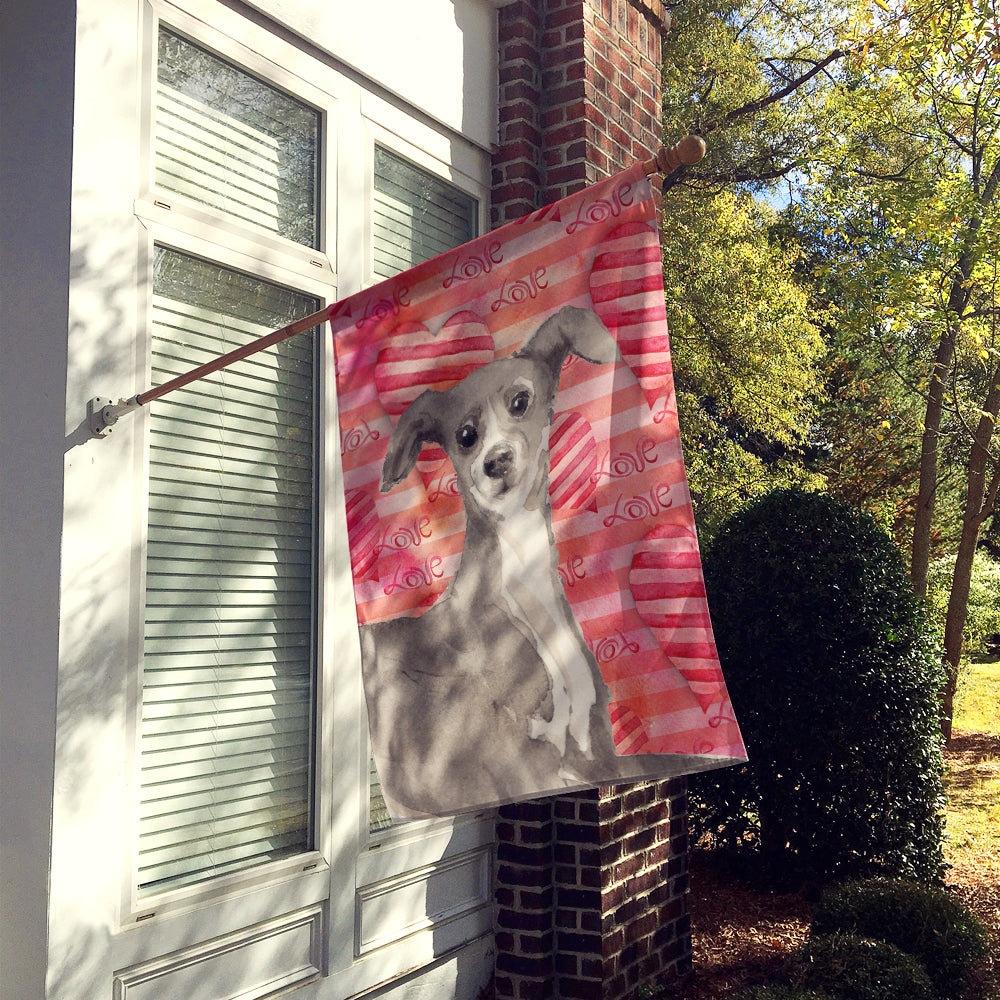 Italian Greyhound Love Flag Canvas House Size BB9492CHF  the-store.com.