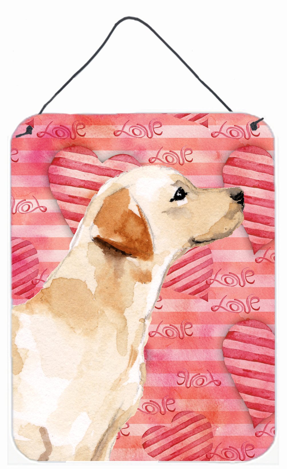 Yellow Labrador #2 Love Wall or Door Hanging Prints BB9493DS1216 by Caroline's Treasures