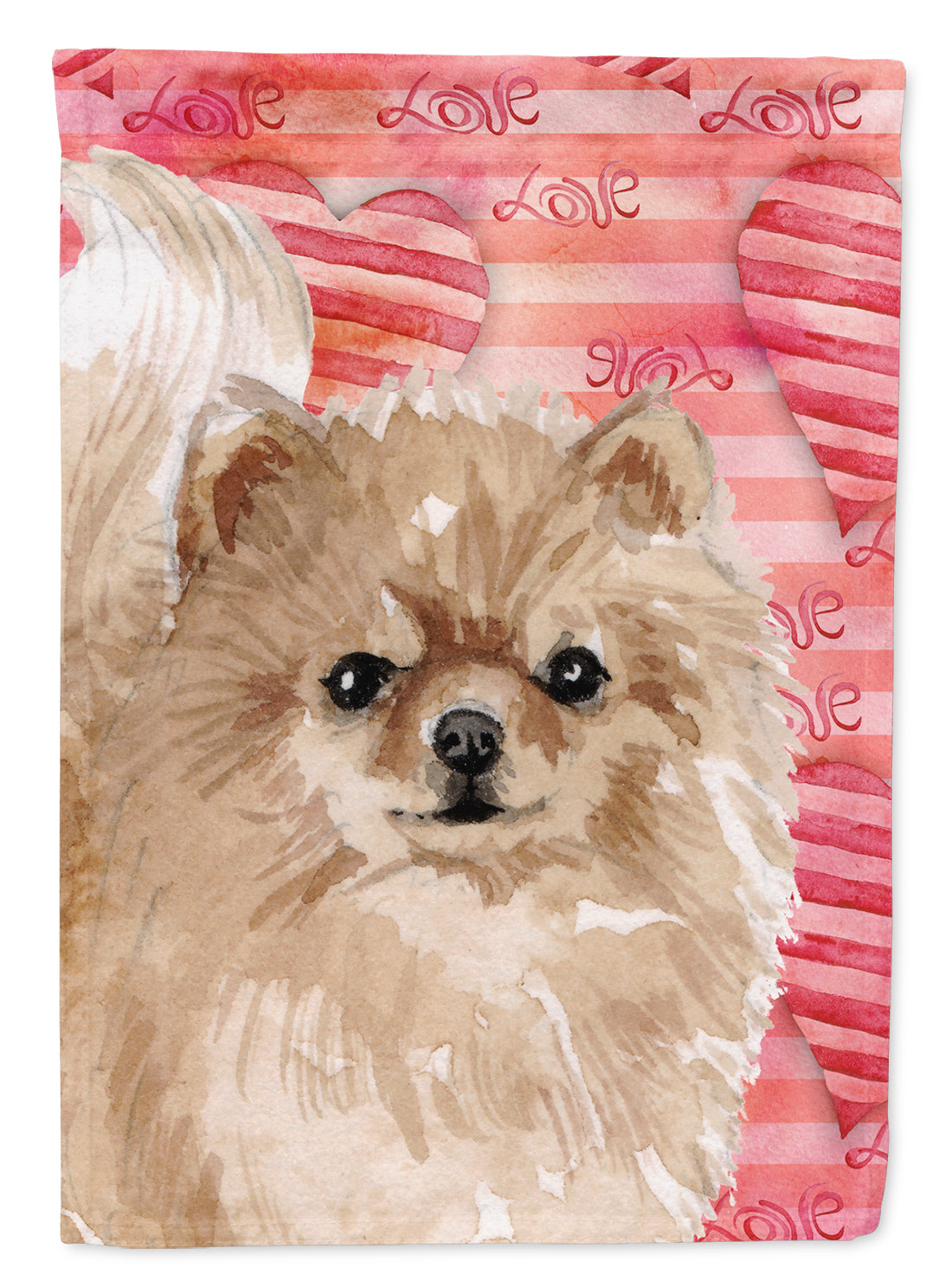 Pomeranian Love Flag Garden Size BB9495GF  the-store.com.