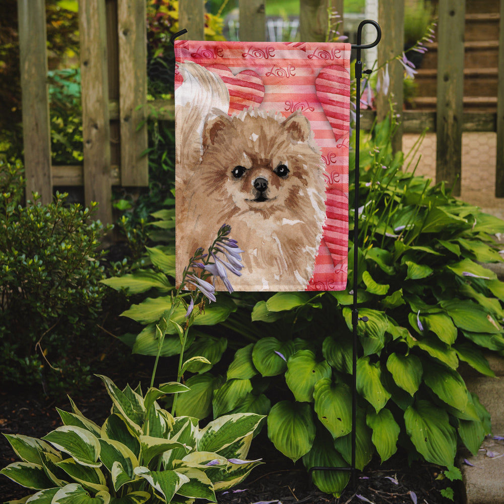 Pomeranian Love Flag Garden Size BB9495GF  the-store.com.