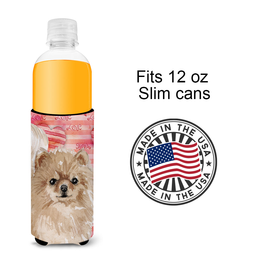Pomeranian Love  Ultra Hugger for slim cans BB9495MUK  the-store.com.