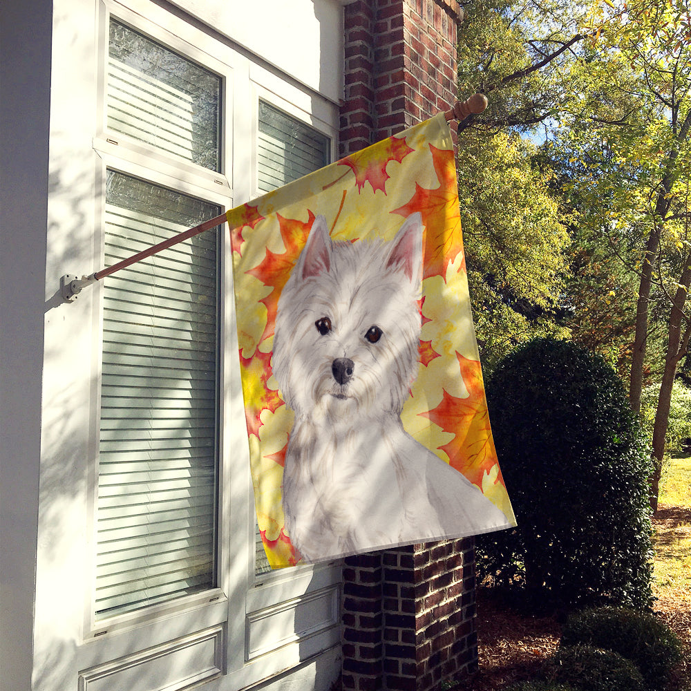 Westie Fall Flag Canvas House Size BB9499CHF  the-store.com.