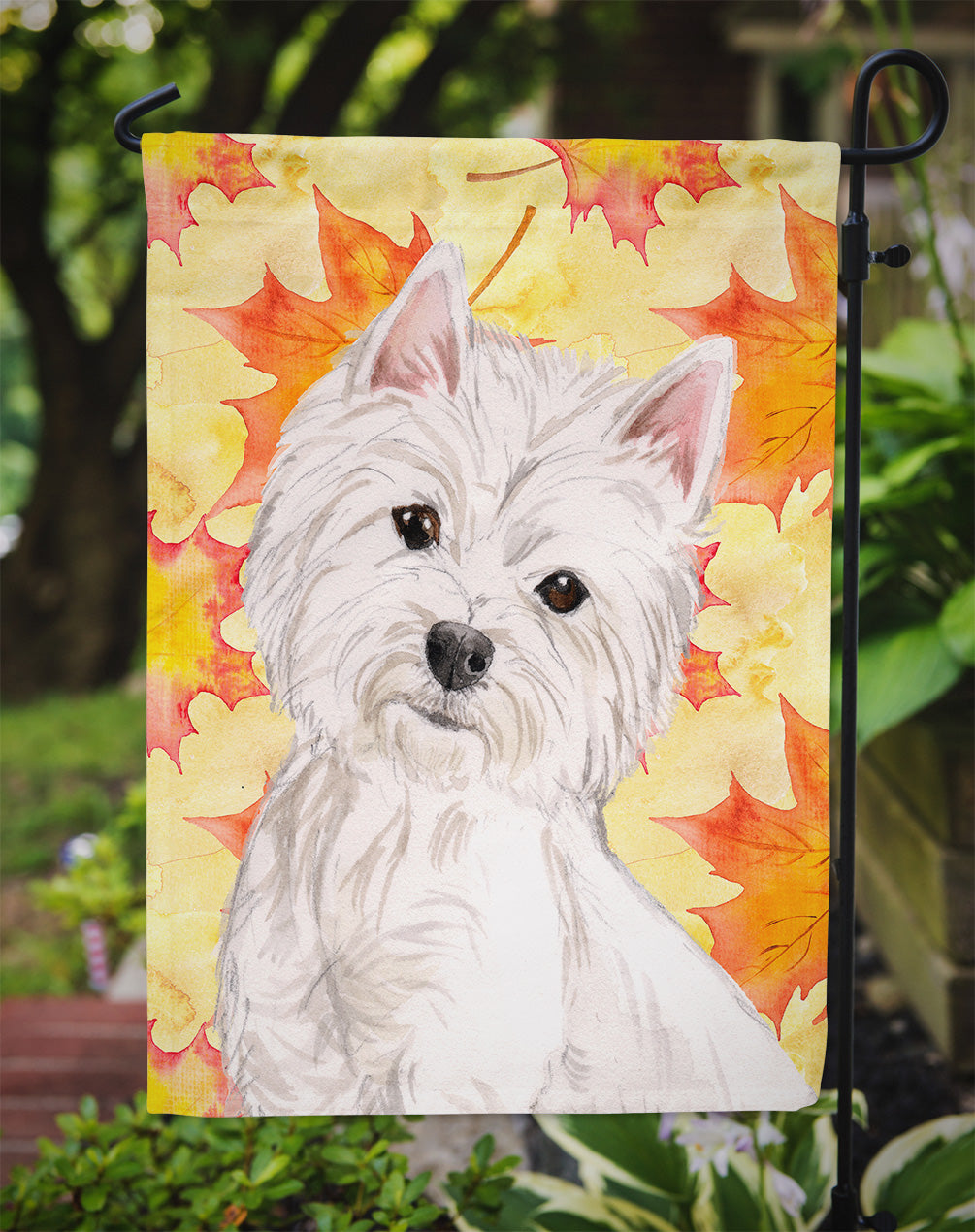 Westie Fall Flag Garden Size BB9499GF  the-store.com.