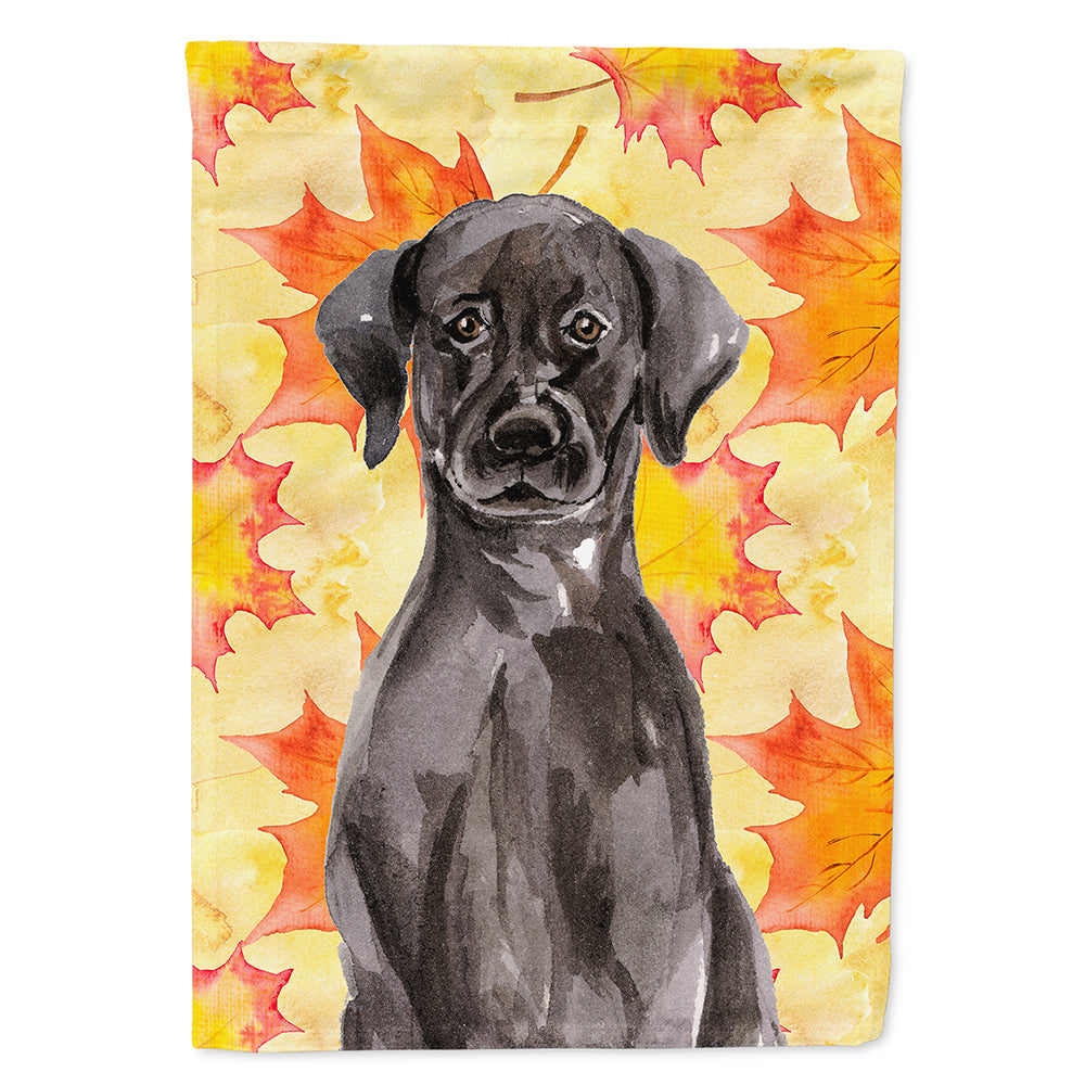 Black Labrador Fall Flag Canvas House Size BB9503CHF  the-store.com.