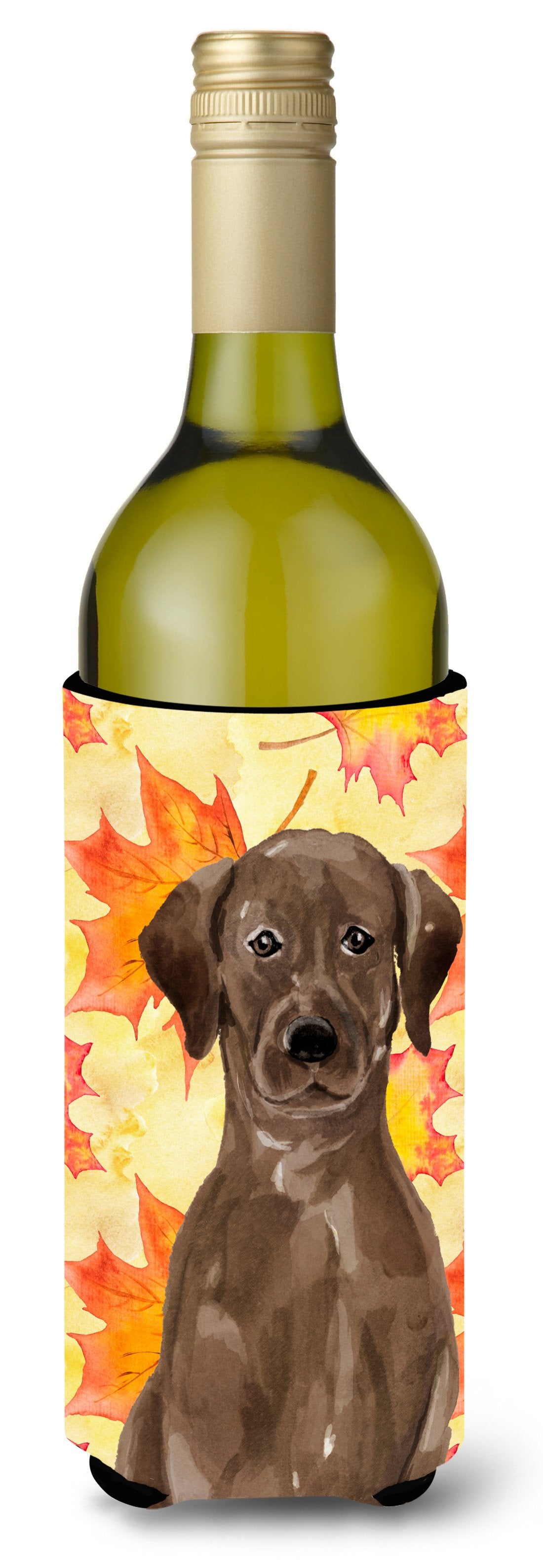 Chocolate Labrador Fall Wine Bottle Beverge Insulator Hugger BB9505LITERK by Caroline's Treasures