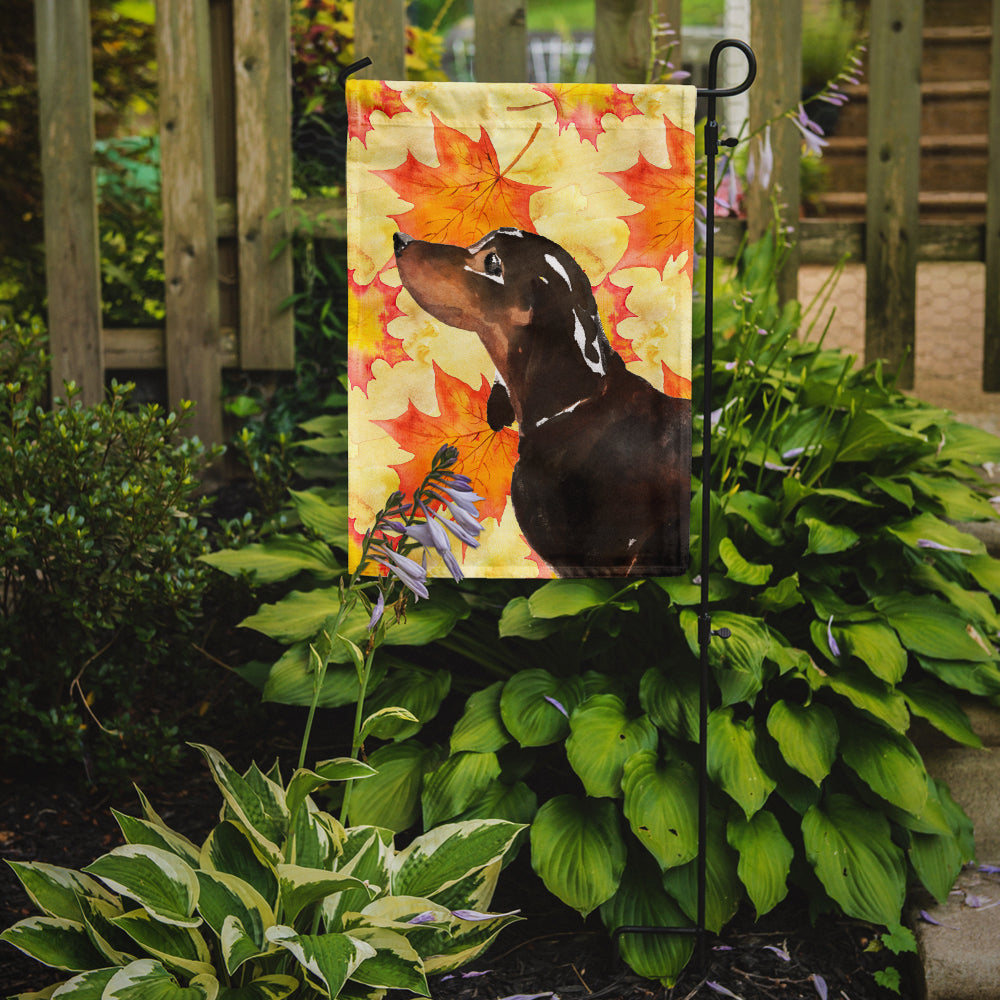 Black and Tan Dachshund Fall Flag Garden Size BB9510GF  the-store.com.