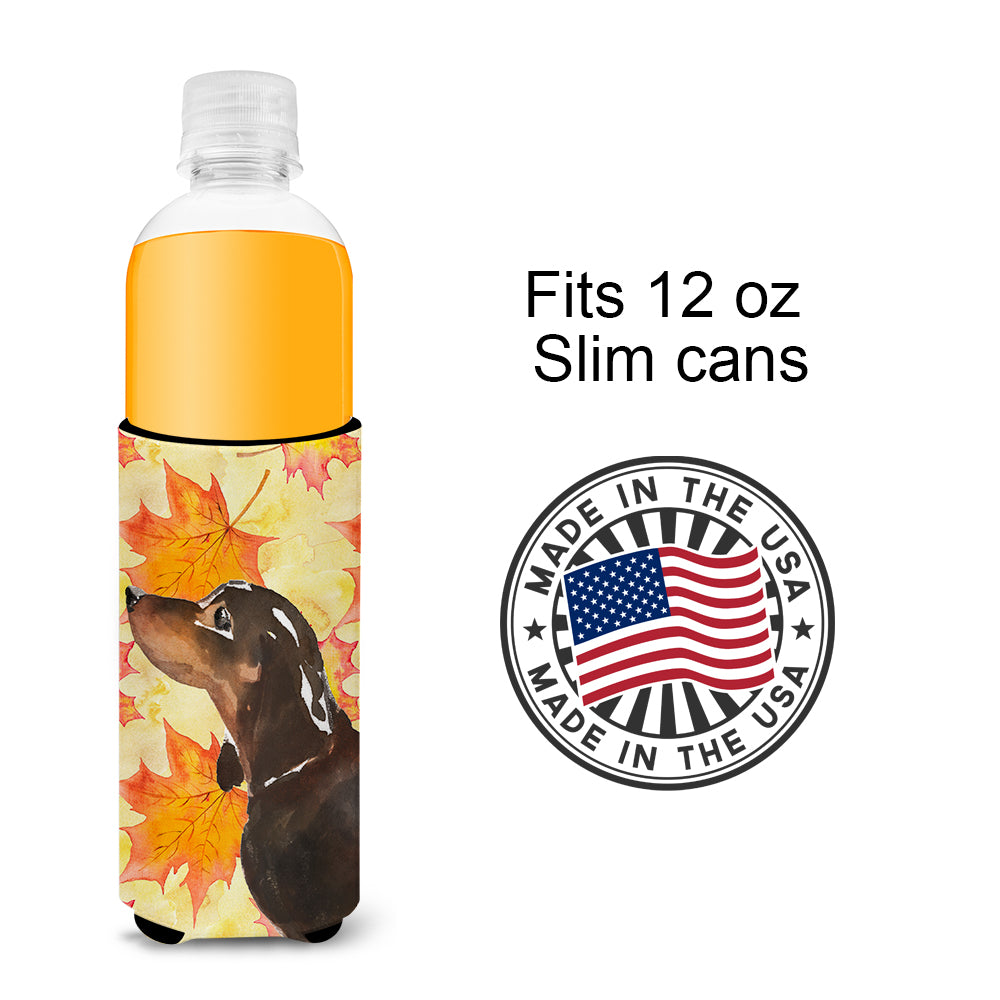 Black and Tan Dachshund Fall  Ultra Hugger for slim cans BB9510MUK  the-store.com.