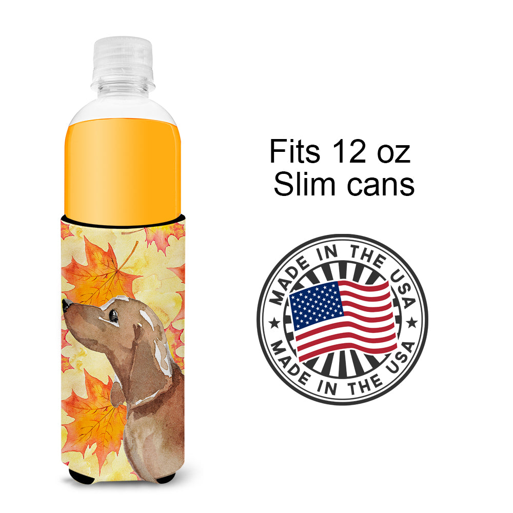 Red Tan Dachshund Fall  Ultra Hugger for slim cans BB9511MUK  the-store.com.