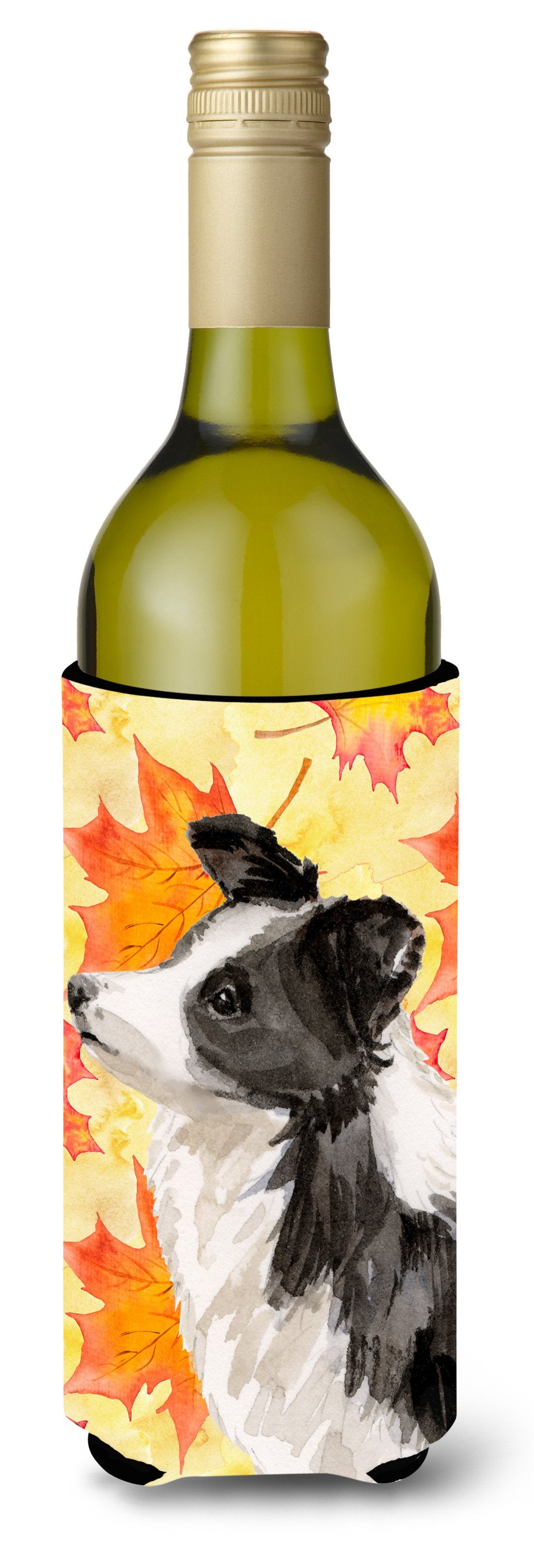 Border Collie Fall Wine Bottle Beverge Insulator Hugger BB9513LITERK by Caroline's Treasures