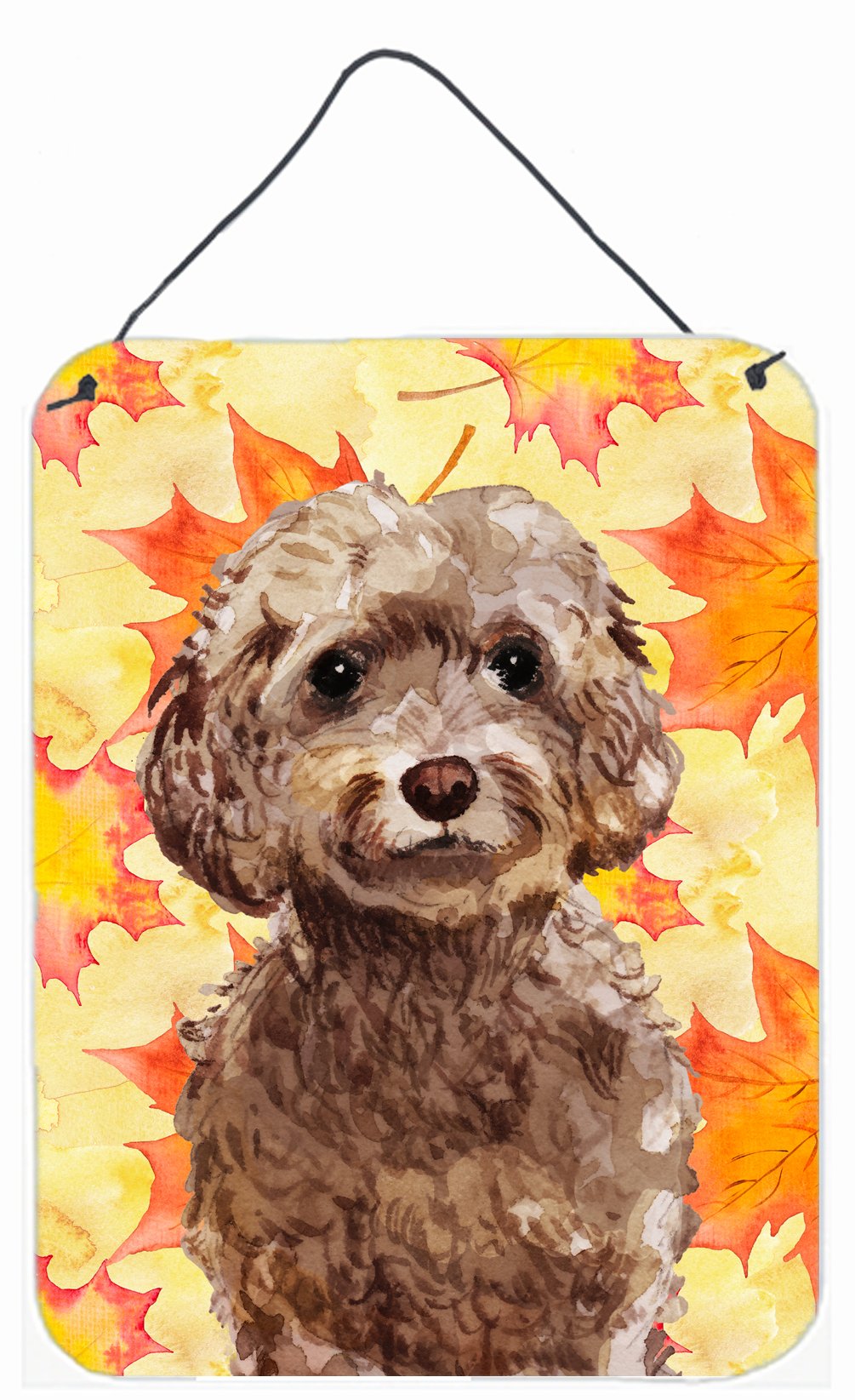 Brown Cockapoo Fall Wall or Door Hanging Prints BB9514DS1216 by Caroline's Treasures