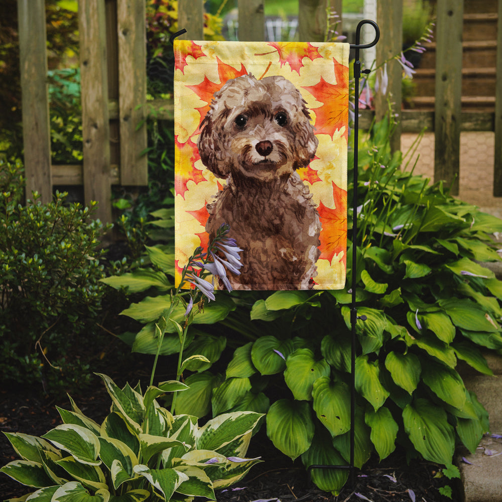 Brown Cockapoo Fall Flag Garden Size BB9514GF  the-store.com.