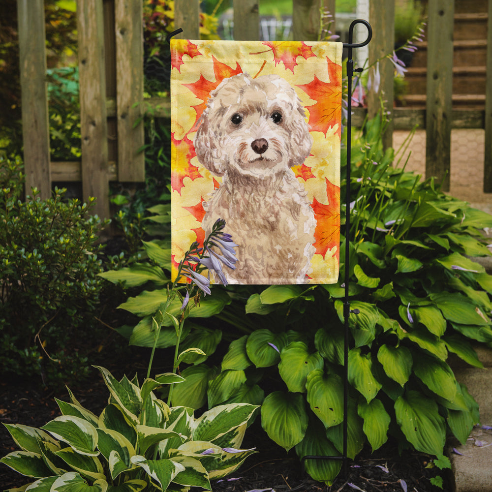 Champagne Cockapoo Fall Flag Garden Size BB9515GF  the-store.com.