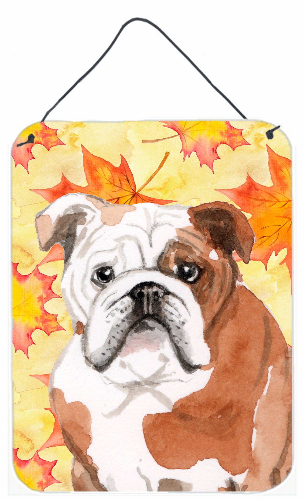 English Bulldog Fall Wall or Door Hanging Prints BB9521DS1216 by Caroline's Treasures