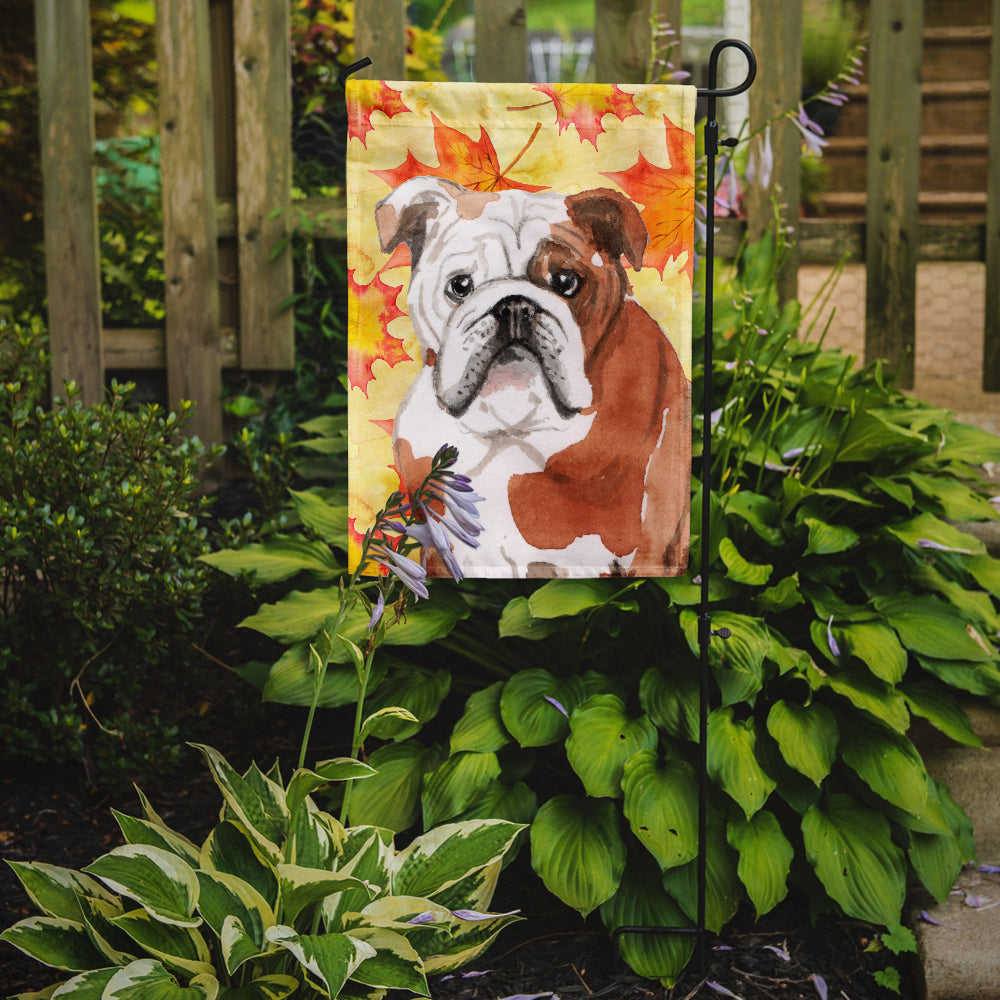 English Bulldog Fall Flag Garden Size BB9521GF  the-store.com.