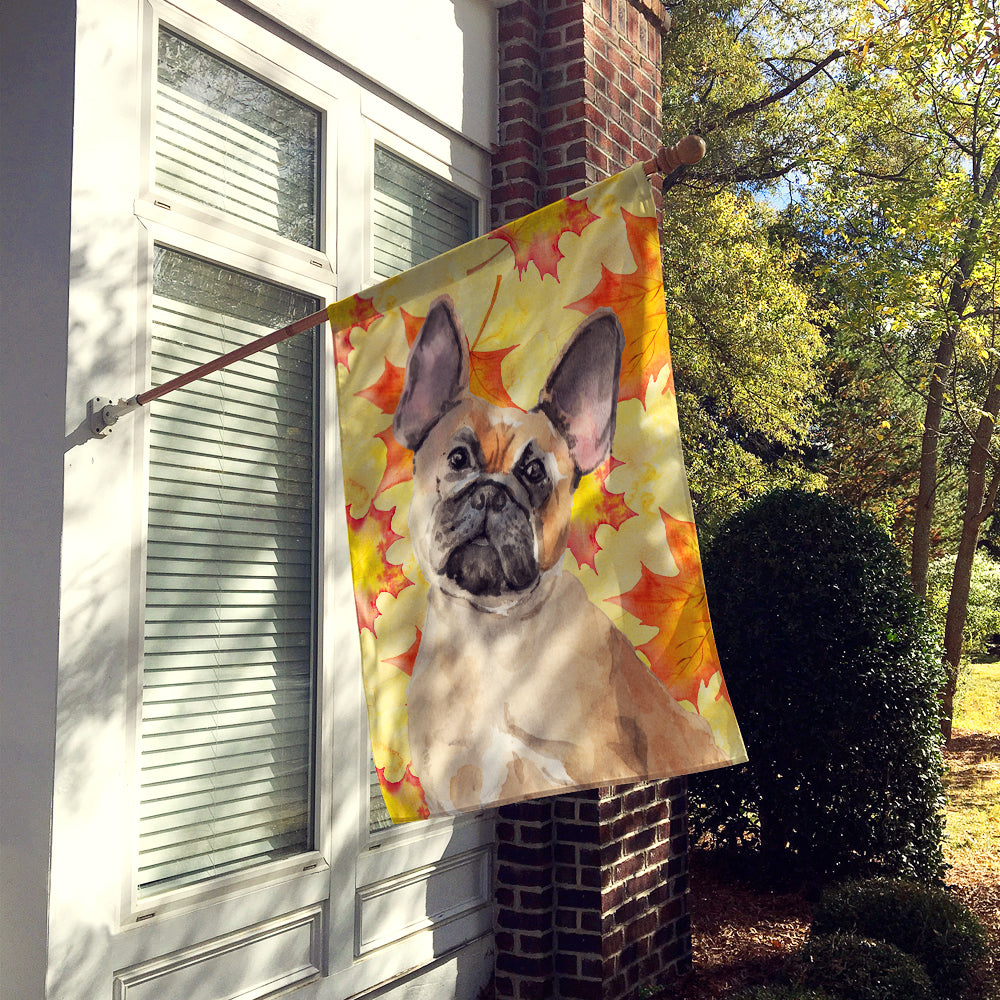 Fawn French Bulldog Fall Flag Canvas House Size BB9522CHF  the-store.com.