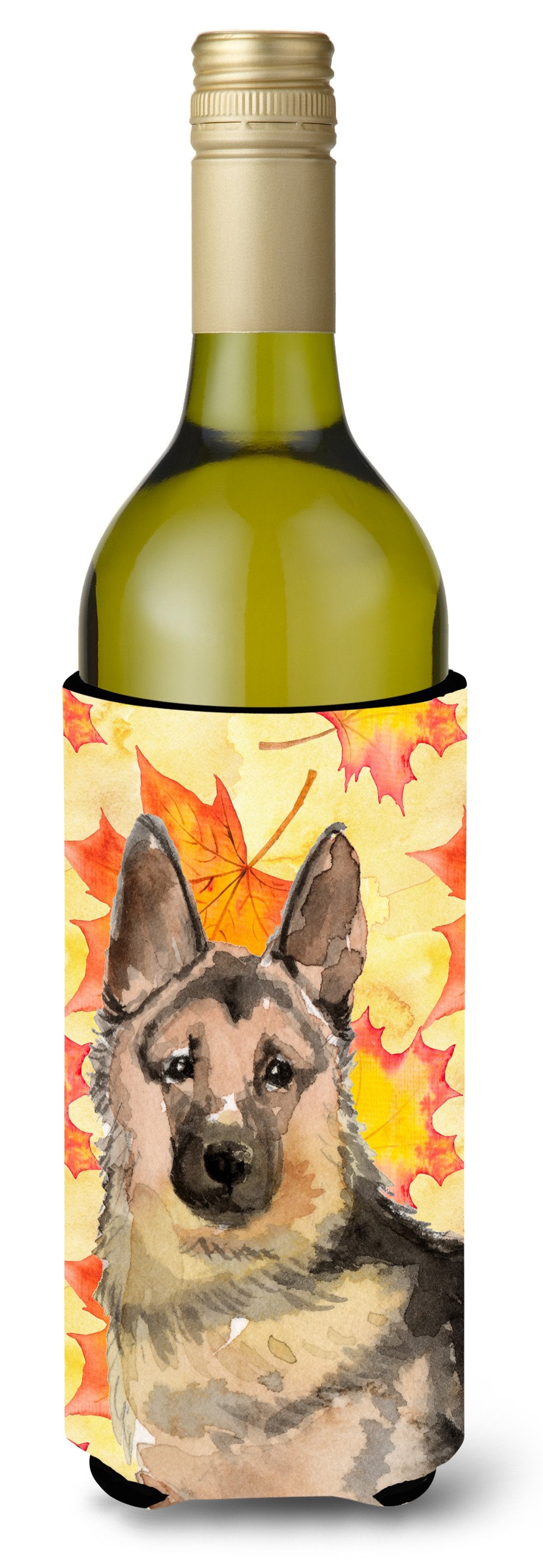 German Shepherd Fall Wine Bottle Beverge Insulator Hugger BB9523LITERK by Caroline's Treasures