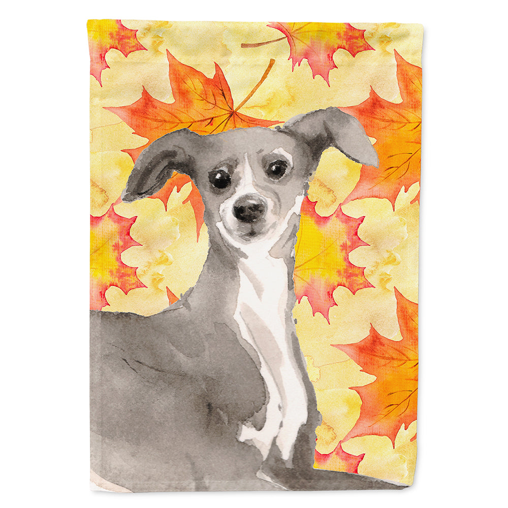 Italian Greyhound Fall Flag Canvas House Size BB9527CHF  the-store.com.