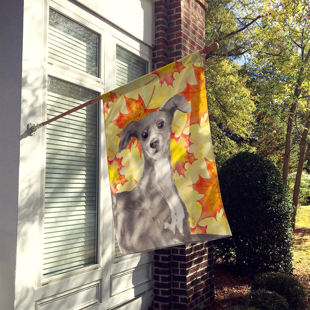 Italian Greyhound Fall Flag Canvas House Size BB9527CHF  the-store.com.