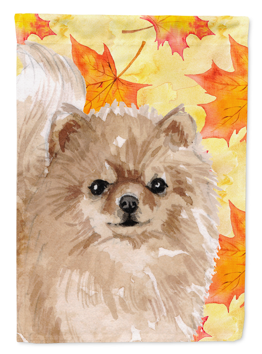 Pomeranian Fall Flag Canvas House Size BB9530CHF  the-store.com.