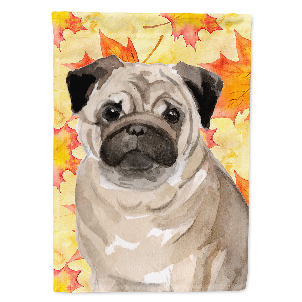 Fawn Pug Fall Flag Canvas House Size BB9531CHF  the-store.com.