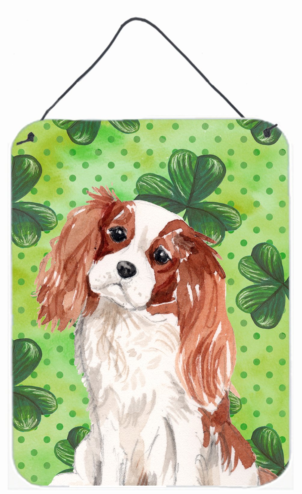 Blenheim Cavalier Spaniel St. Patrick's Wall or Door Hanging Prints BB9533DS1216 by Caroline's Treasures