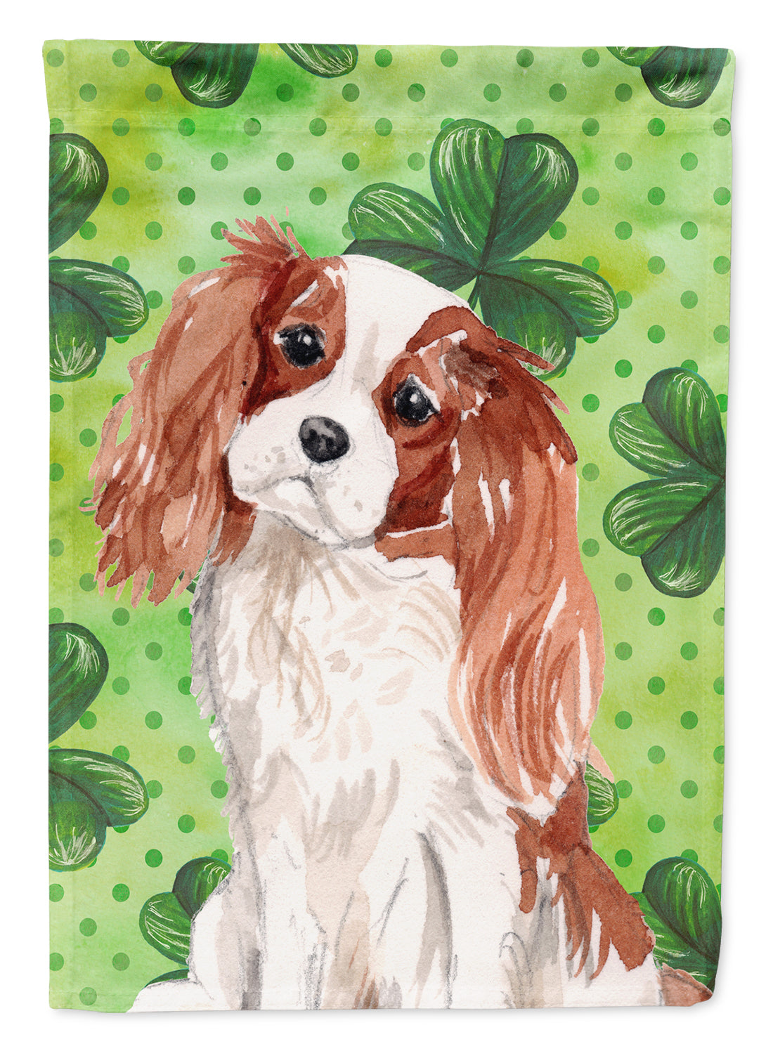 Blenheim Cavalier Spaniel St. Patrick's Flag Garden Size BB9533GF  the-store.com.