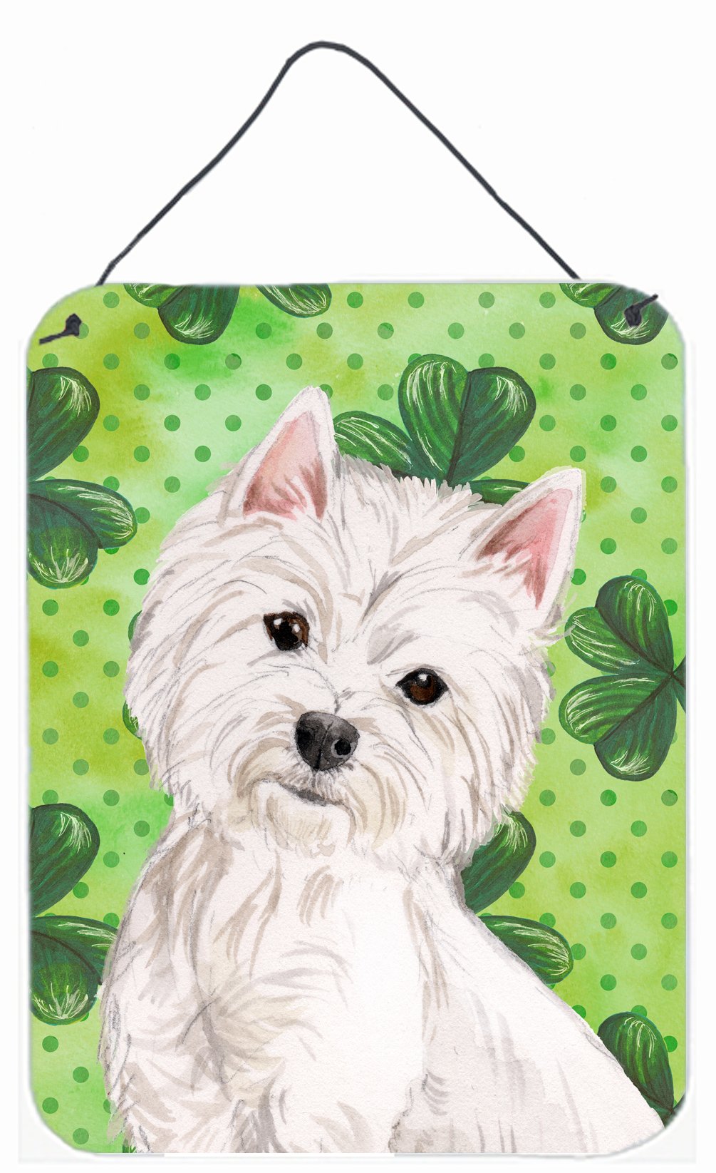 Westie St. Patrick's Wall or Door Hanging Prints BB9534DS1216 by Caroline's Treasures