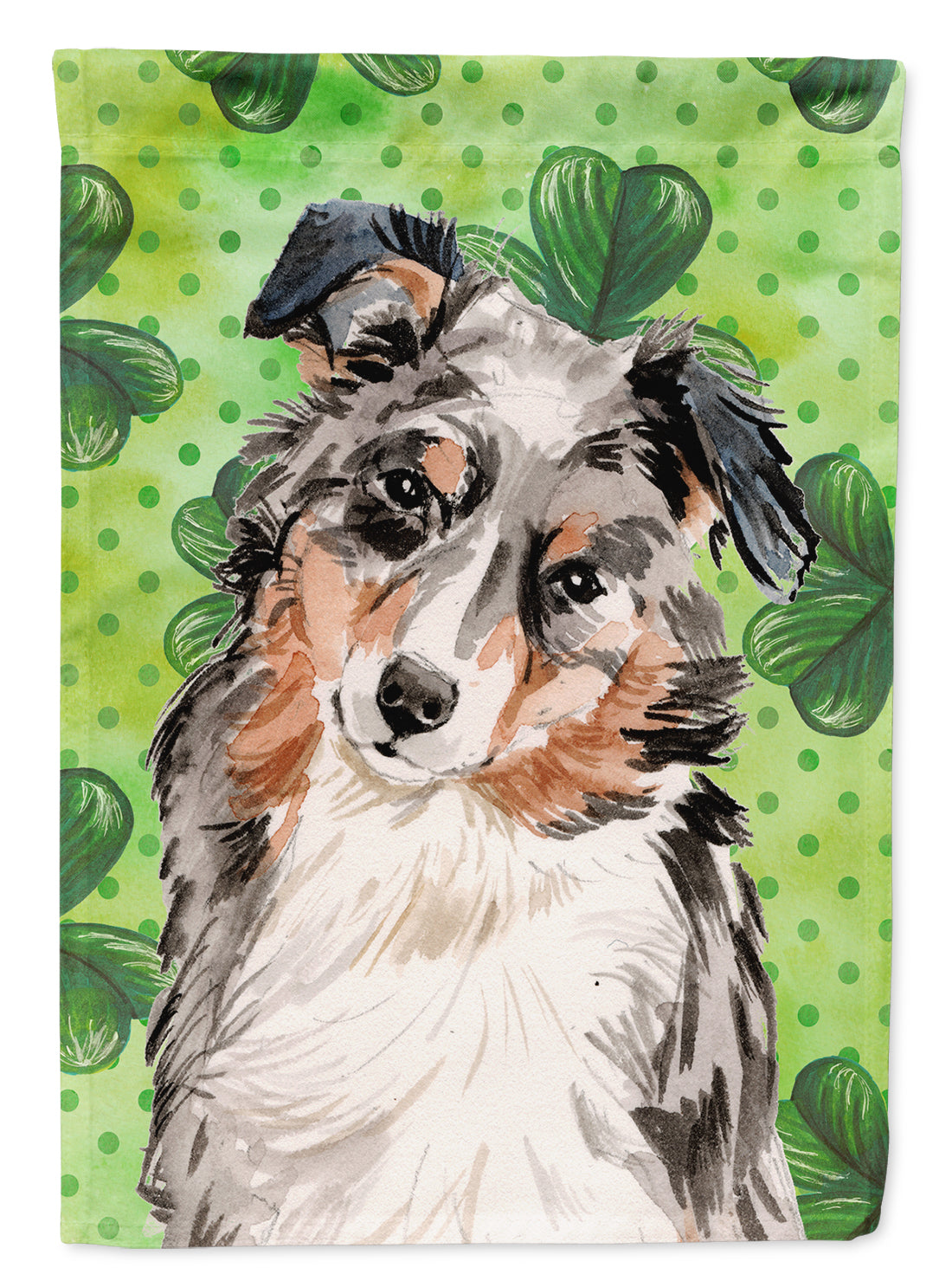 Australian Shepherd St. Patrick's Flag Garden Size BB9537GF  the-store.com.