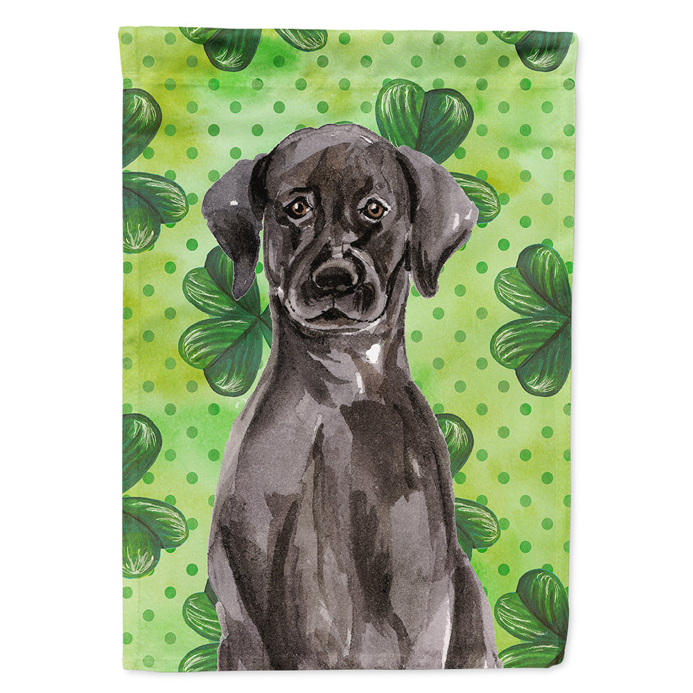 Black Labrador St. Patrick's Flag Canvas House Size BB9538CHF  the-store.com.