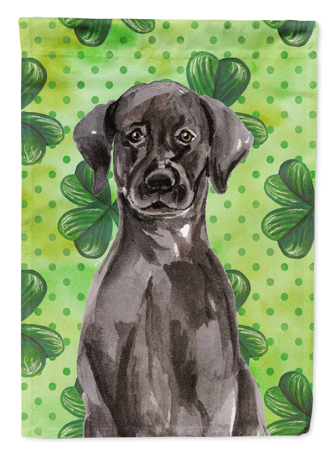 Black Labrador St. Patrick's Flag Garden Size BB9538GF  the-store.com.