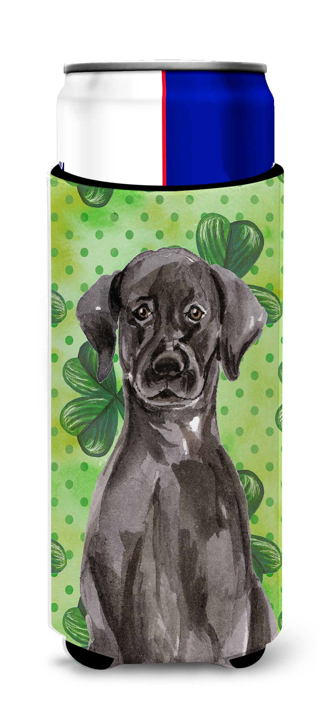 Black Labrador St. Patrick's  Ultra Hugger for slim cans BB9538MUK  the-store.com.