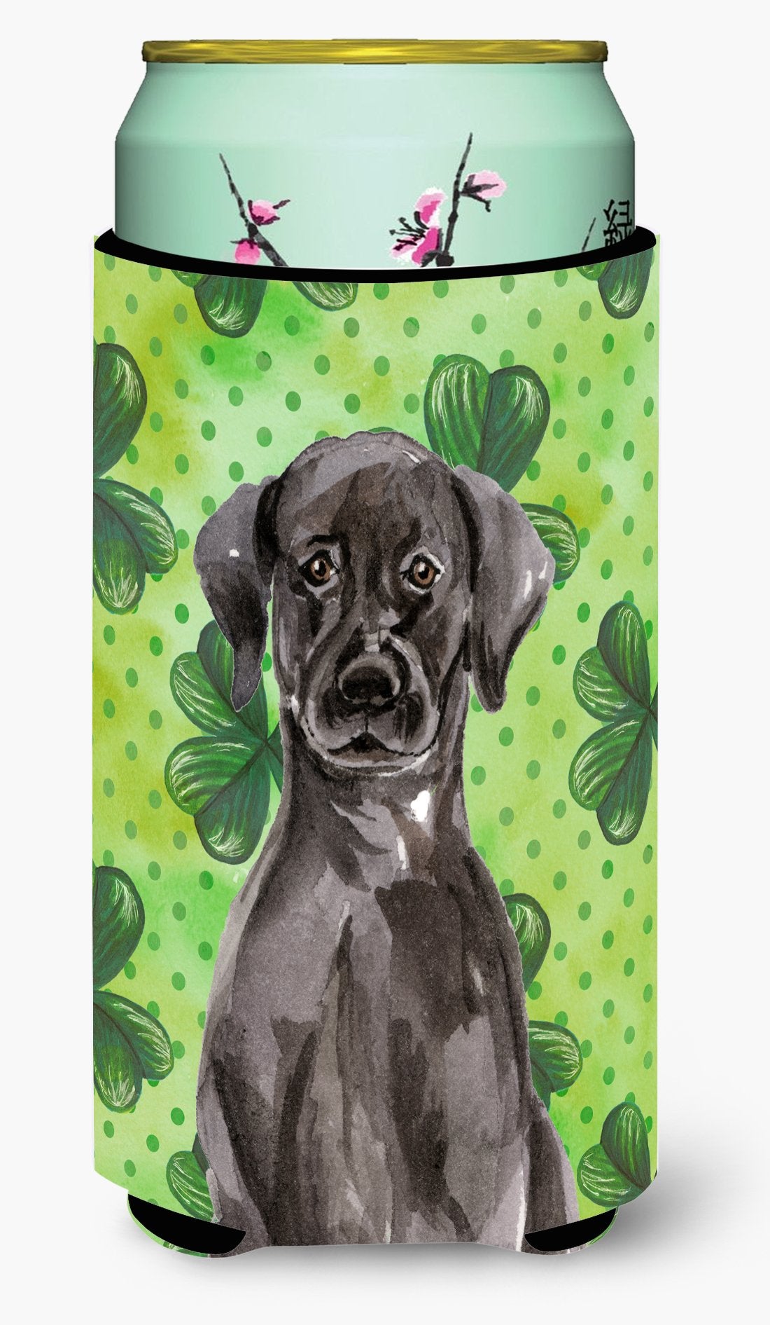 Black Labrador St. Patrick&#39;s Tall Boy Beverage Insulator Hugger BB9538TBC by Caroline&#39;s Treasures