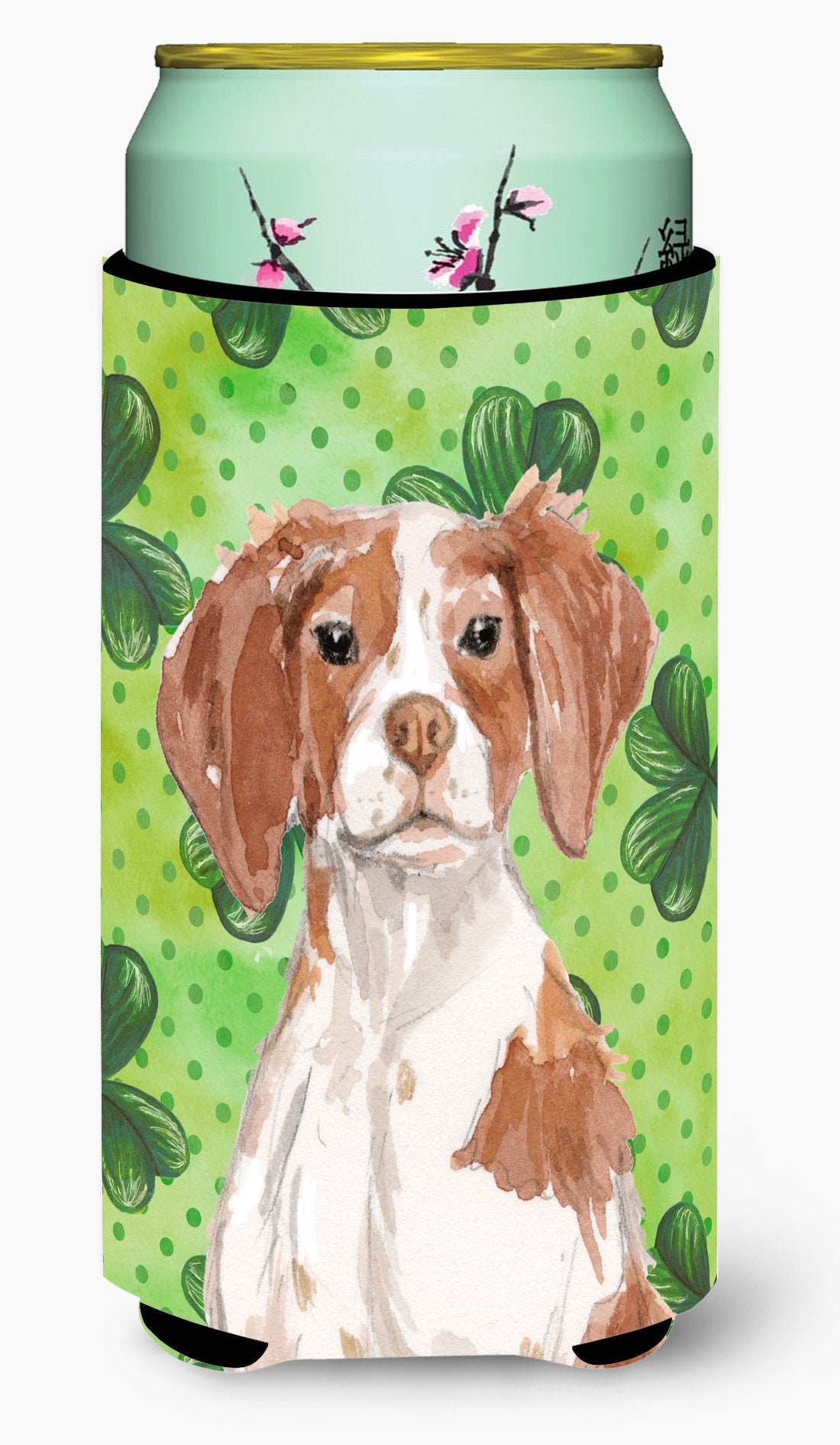 Brittany Spaniel St. Patrick's Tall Boy Beverage Insulator Hugger BB9539TBC by Caroline's Treasures