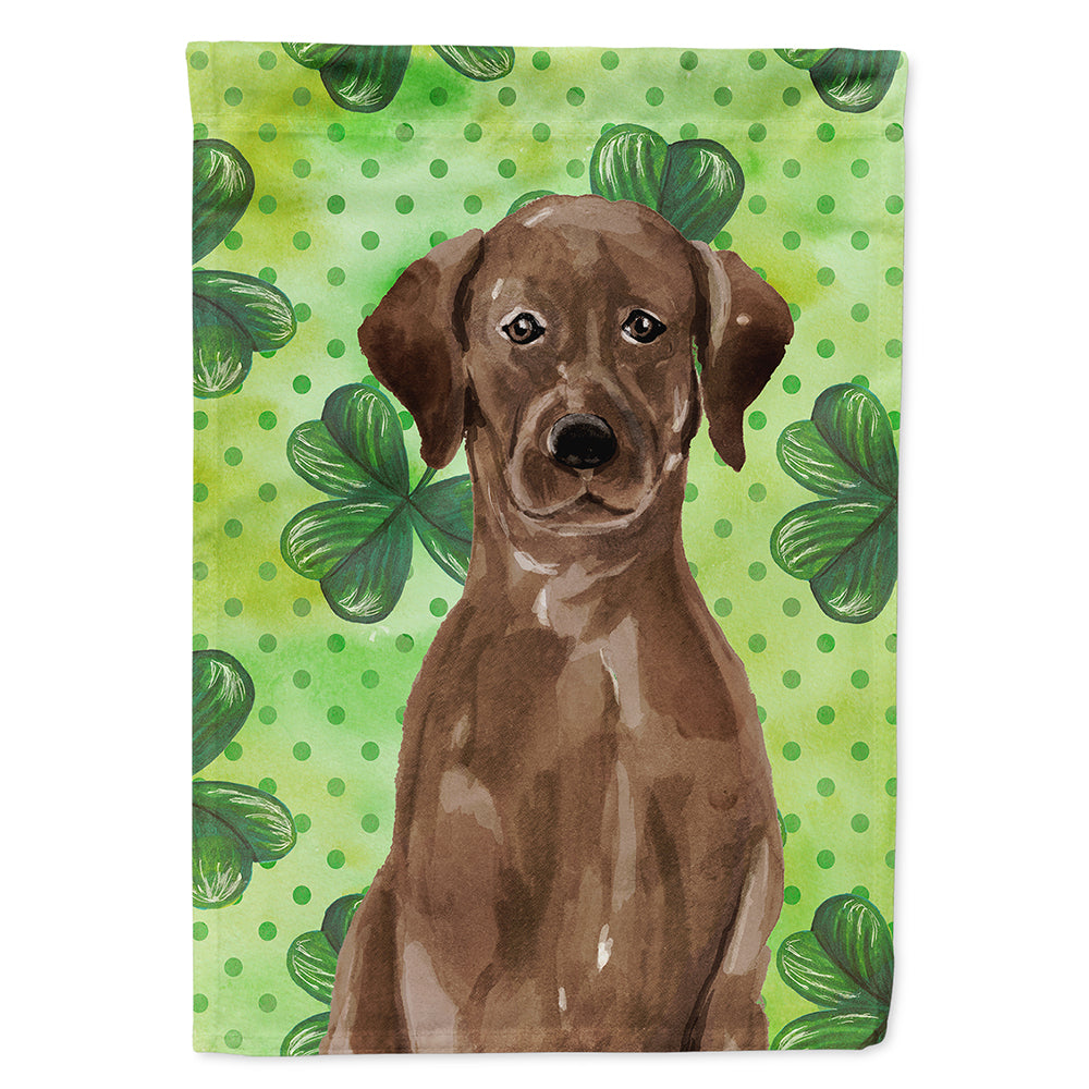 Chocolate Labrador St. Patrick's Flag Canvas House Size BB9540CHF  the-store.com.