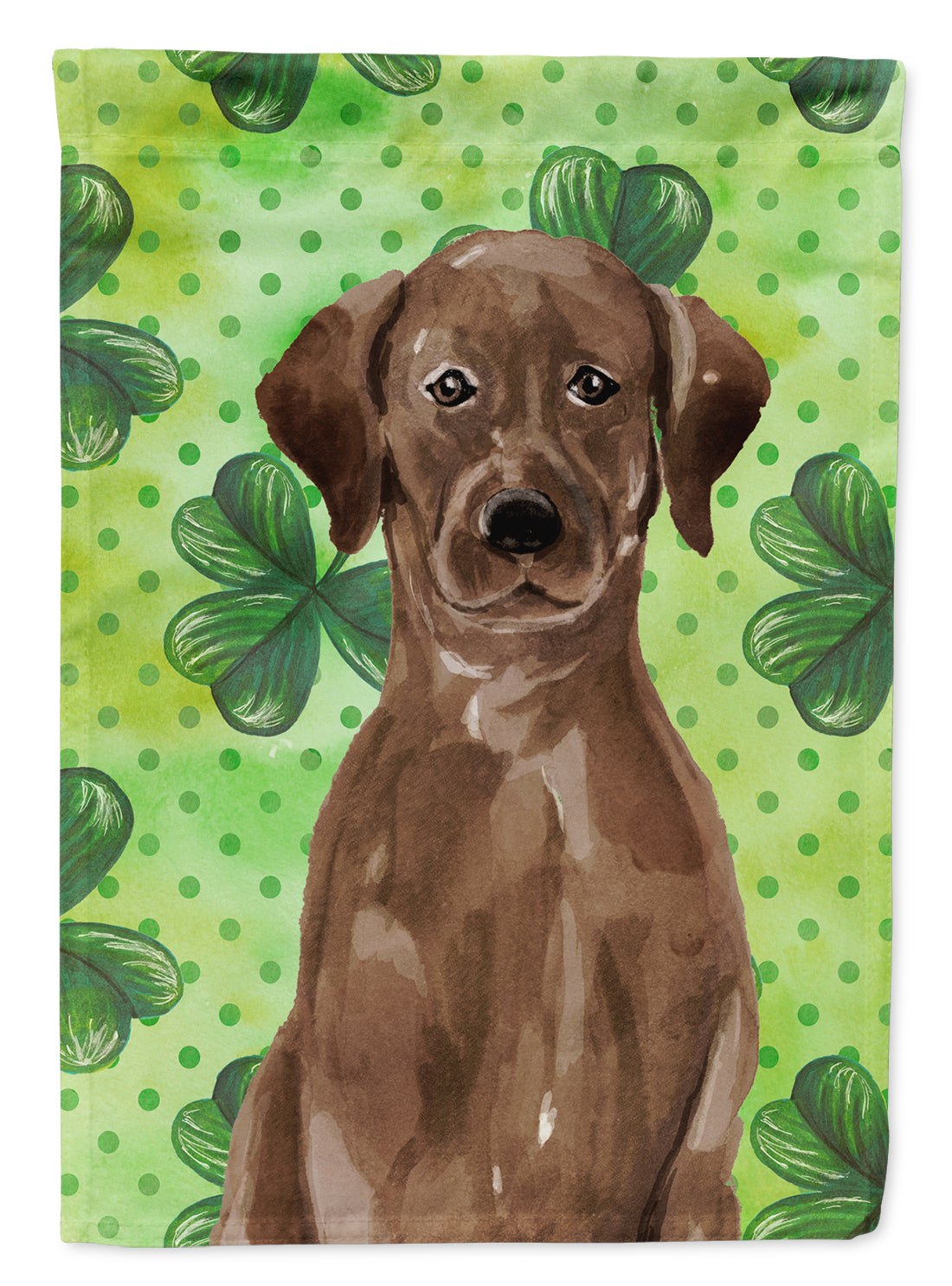 Chocolate Labrador St. Patrick's Flag Garden Size BB9540GF  the-store.com.