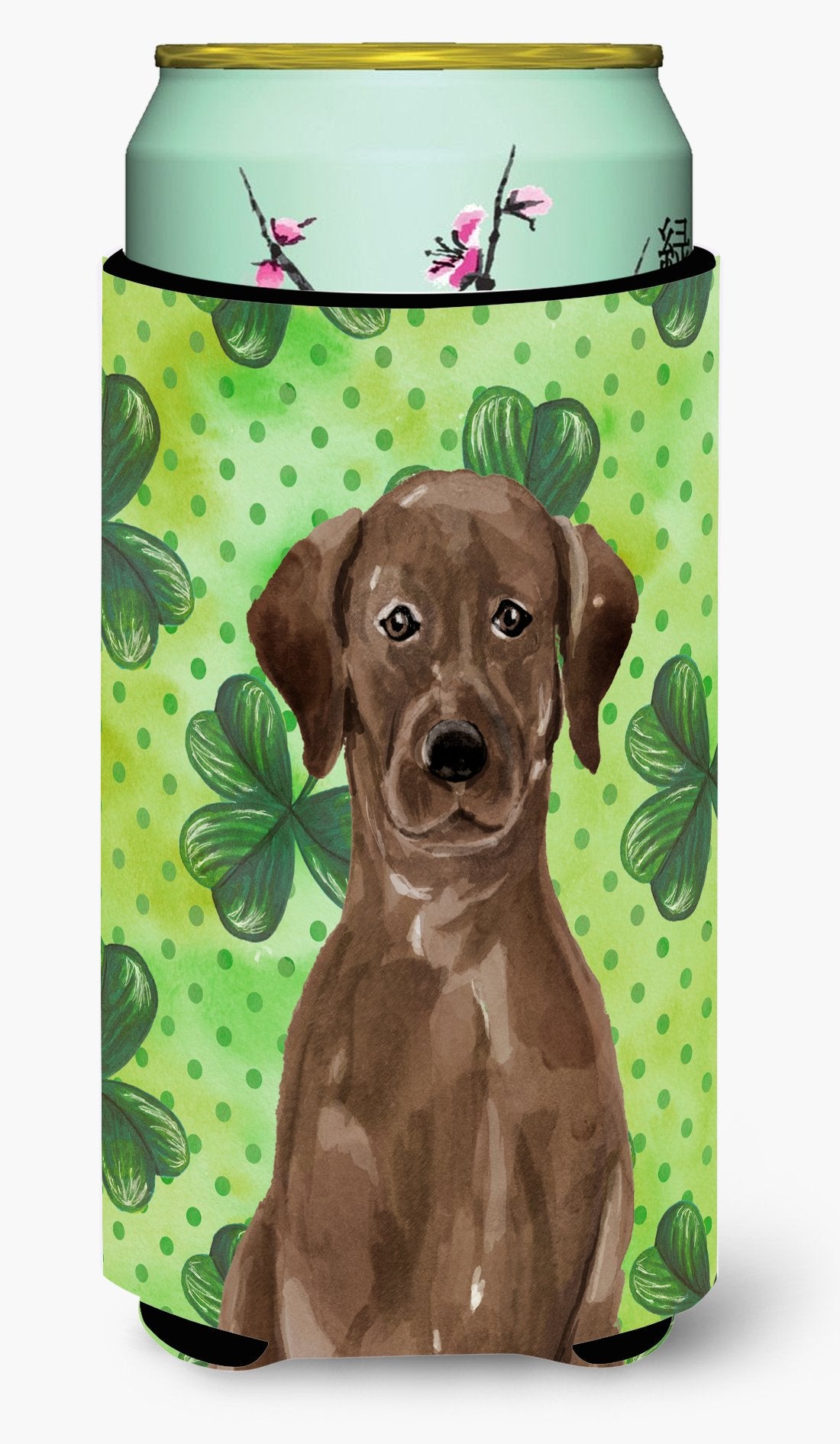 Chocolate Labrador St. Patrick's Tall Boy Beverage Insulator Hugger BB9540TBC by Caroline's Treasures