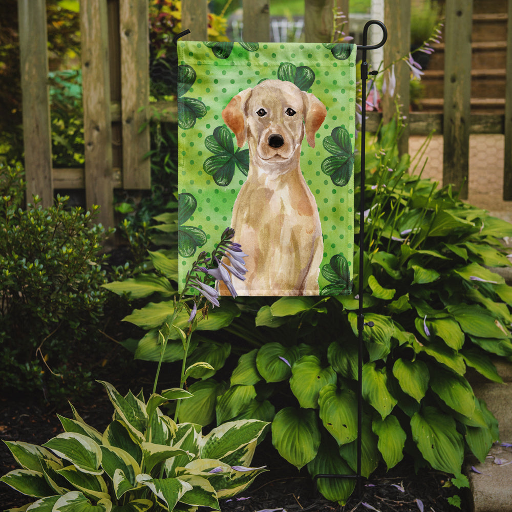 Yellow Labrador St. Patrick's Flag Garden Size BB9541GF  the-store.com.