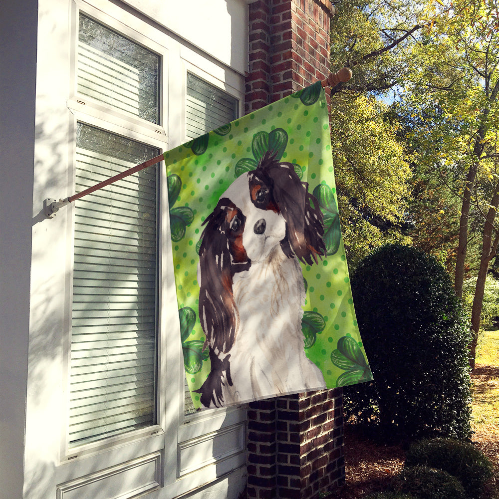 Tricolor Cavalier Spaniel St. Patrick's Flag Canvas House Size BB9542CHF  the-store.com.