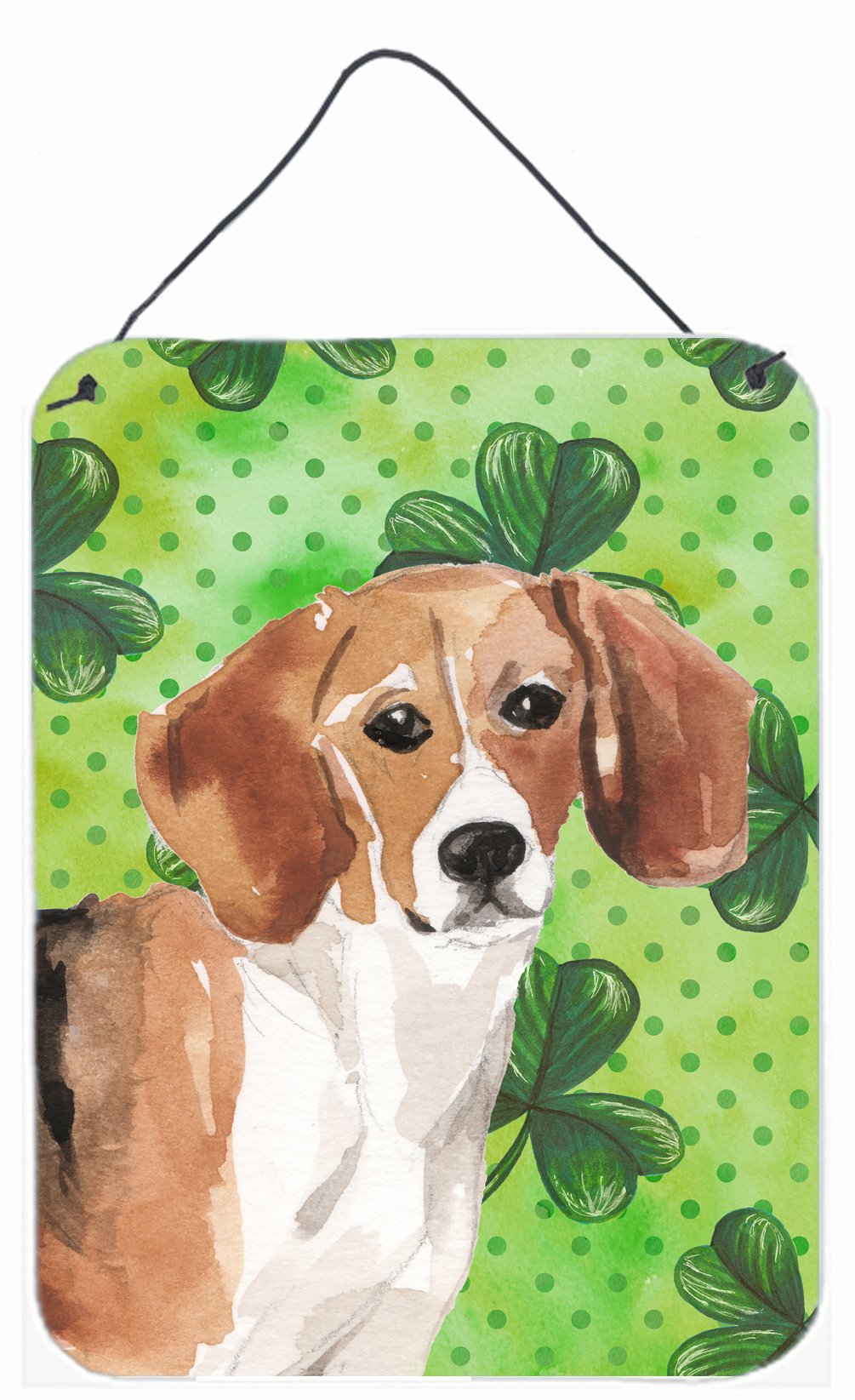 Beagle St. Patrick&#39;s Wall or Door Hanging Prints BB9544DS1216 by Caroline&#39;s Treasures