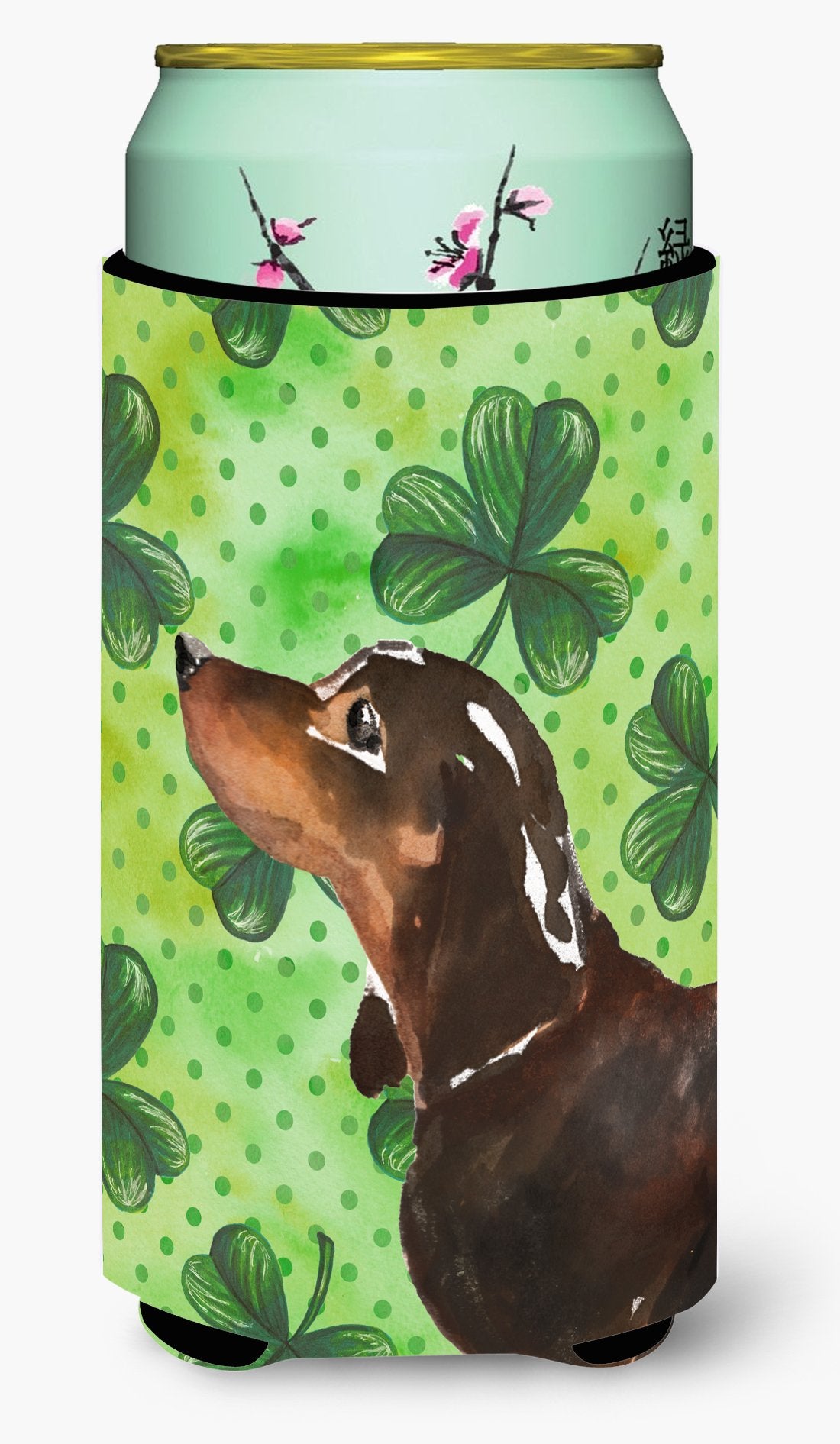 Black and Tan Dachshund St. Patrick's Tall Boy Beverage Insulator Hugger BB9545TBC by Caroline's Treasures