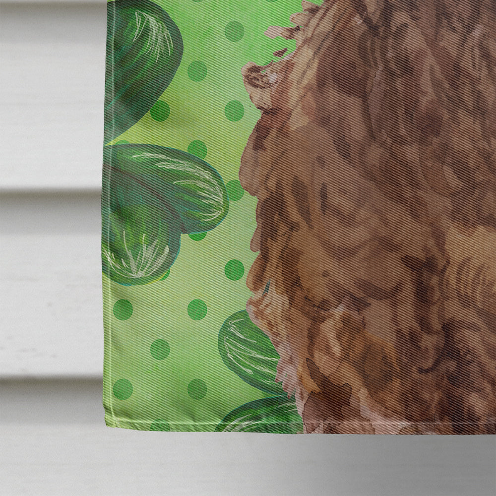 Brown Cockapoo St. Patrick's Flag Canvas House Size BB9549CHF  the-store.com.