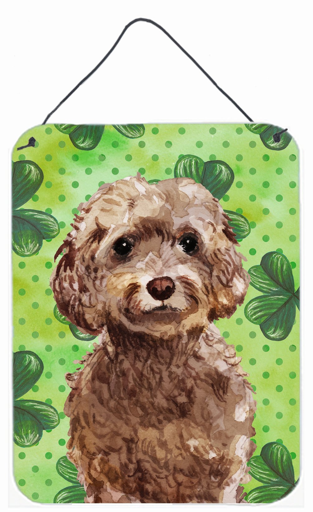 Brown Cockapoo St. Patrick's Wall or Door Hanging Prints BB9549DS1216 by Caroline's Treasures